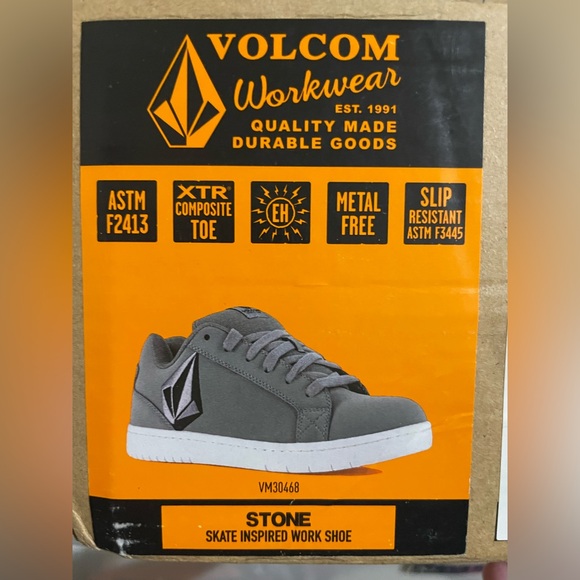Volcom EH Comp Toe Sneakers Work Shoes, Stone - Picture 1 of 7